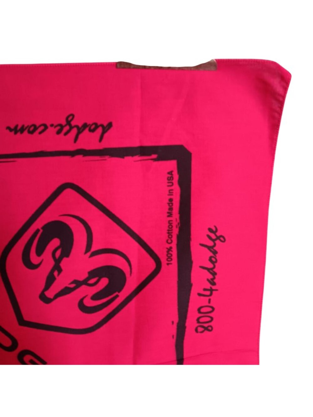 Vintage Dodge Ram Trucks Hanky Bandana Scarf Red Black Cotton USA 21x20 New